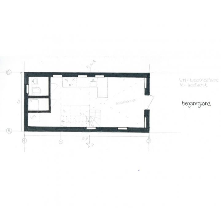 tiny house plattegrond beganegrond